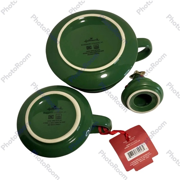 Hallmark Stacking Mug Christmas Tree Green Ceramic 10.5" New - Picture 3 of 5